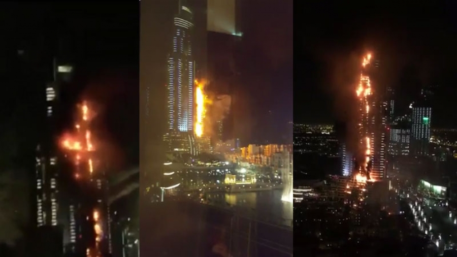 Major Fire in Dubai Skyscraper Ahead of New Year Fireworks Display