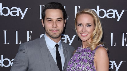 Skylar Astin announced his engagement to his Pitch Perfect costar Anna Camp via Instagram on Saturday Jan. 2.     
             Credit Axelle  Bauer-Griffin  FilmMagic