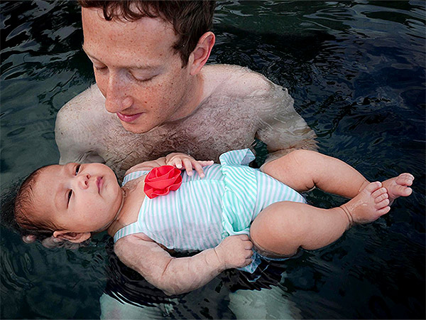 Mark Zuckerberg with daughter