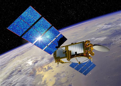 This undated artist rendering provided by NASA shows the Jason-3 satellite. The latest in a series of U.S.-European satellites designed to detect ocean events like El Nino is scheduled for launch Sunday Jan. 17 from California. If successful the Jason