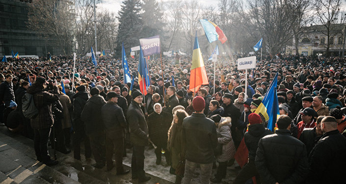 Opposition rally in Moldova File