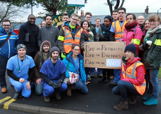 Junior doctor strike at the Royal Hallamshire Hospital in Sheffield