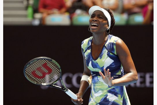 Venus Williams had a painful first round at the Aussie Open on Monday losing to Johanna Konta 6-4 6-2