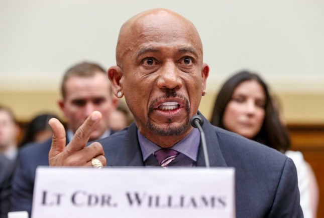 Television personality Montel Williams a veterans advocate and a retired Navy officer appears before a House Foreign Affairs subcommittee in support of Marine Sgt. Andrew Tahmooressi who has been held for six months in a Mexican jail after he made an