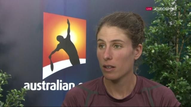 Konta hits sensational passing shot on the run