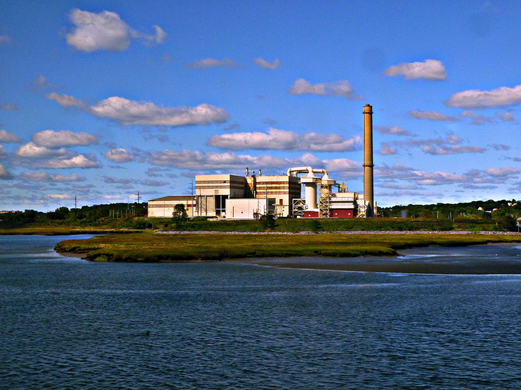 The GE aircraft engine plant in Lynn at River Works