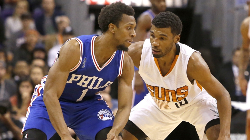 The Philadelphia 76ers have racked up a 111-104 NBA victory over the reeling Phoenix Suns