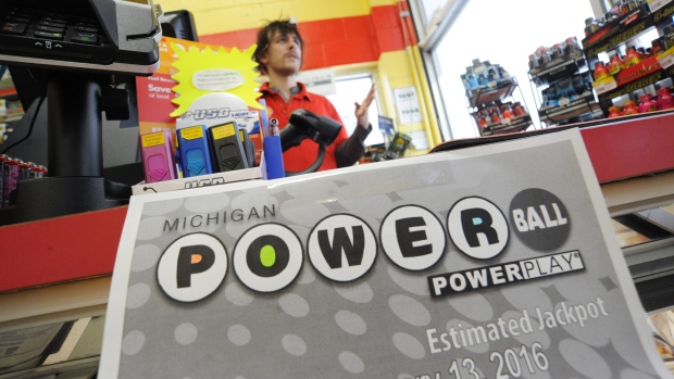 The massive U.S. powerball lottery prize will be drawn at 8:59 M.T. on Jan. 13 2016