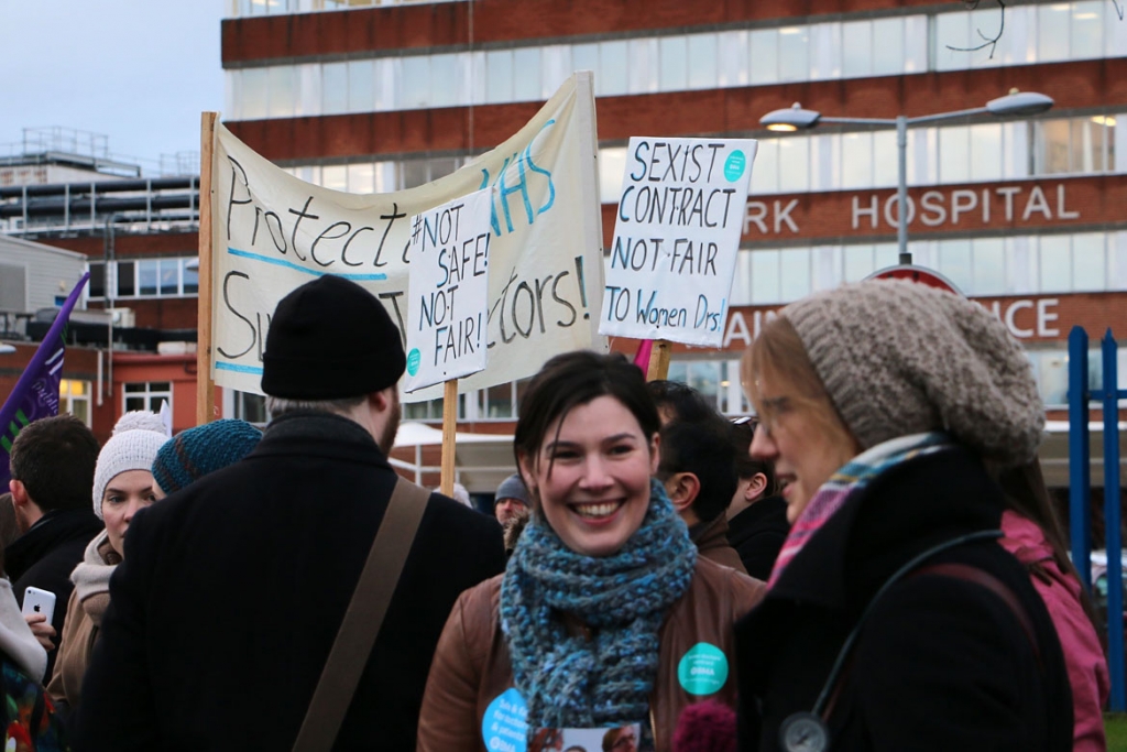 The mood was good among the striking doctors