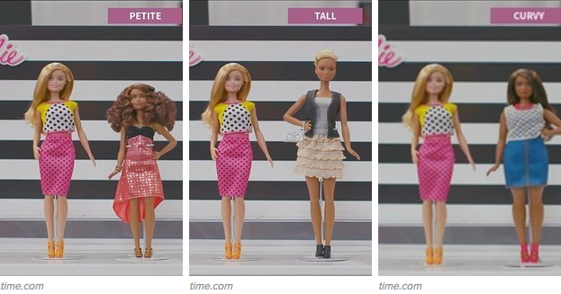 The new Barbie dolls in comparison to the original’s stats