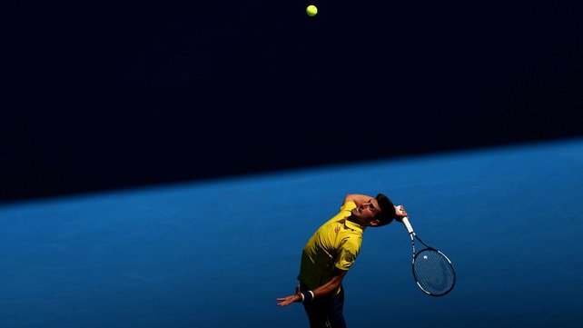 The 28-year-old Serb looked as untroubled by the Melbourne heat