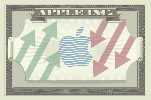 Apple's logo on the iconography of a dollar bill