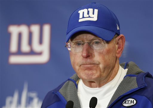 New York Giants head coach Tom Coughlin answers questions during a news conference after the Giants lost 35-30 to the Philadelphia Eagles in an NFL football game in East Rutherford N.J. Tom Coughlin who returned