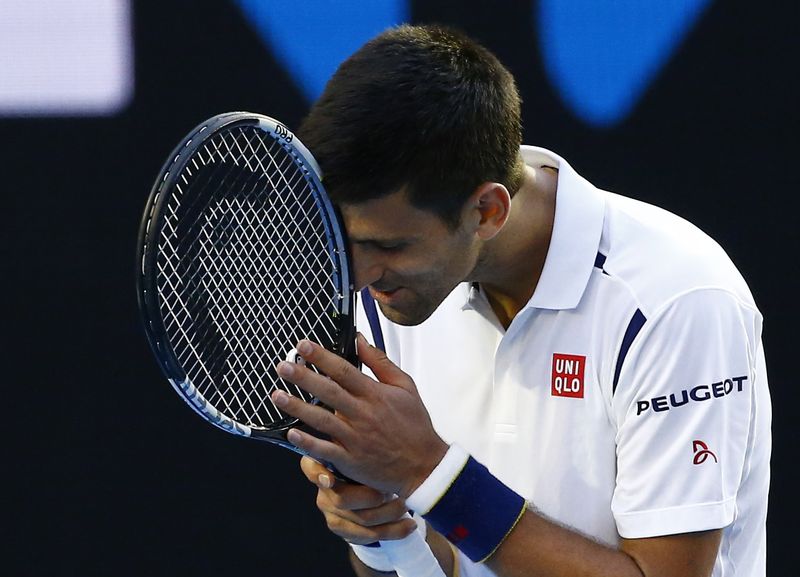 Serbia's Novak Djokovic wins his fourth round match against France's Gilles Simon at the Australian Open tennis tournament at Melbourne Park Australia. – Reuters pic