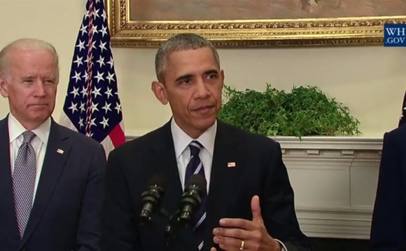 President Barack Obama on 6 November announcing decision to block Keystone XL pipeline