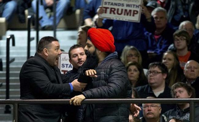 Sikh Thrown Out Of Trump Rally. He Was Holding'Stop Hate Banner