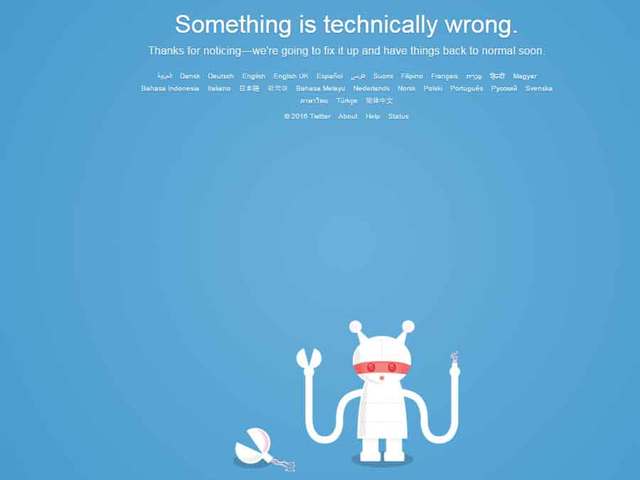 Twitter is down right now all over the world. The site has apparently suffered a total outage.                       WPTV