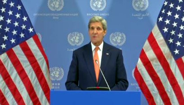 John Kerry announces Iran sanctions lifted Jan. 16 2015