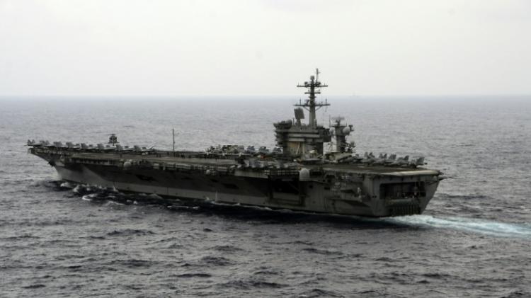 The aircraft carrier USS Theodore Roosevelt