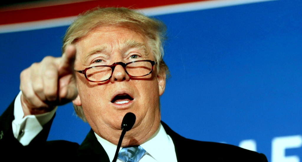 Republican presidential candidate Donald Trump speaks during a campaign stop before next months earliest in the nation presidential primary Monday Jan. 11 2016 in Windham,NH