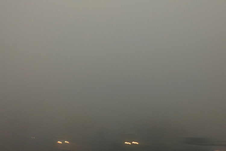 Visibility in the city dropped as a result of fog resulting in zero visibility at Palam and 300 meter at Safdarjung at 8.30 AM