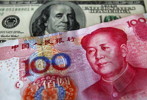 China central bank suspected to have intervened to support yuan-traders