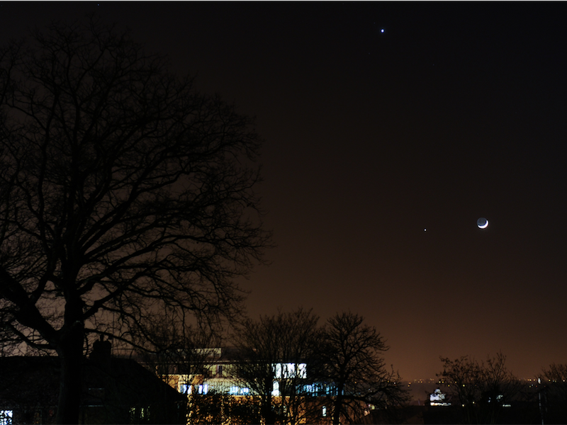 Moon and planets