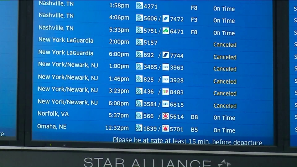 150 flights at O’Hare Midway canceled due to East Coast blizzard