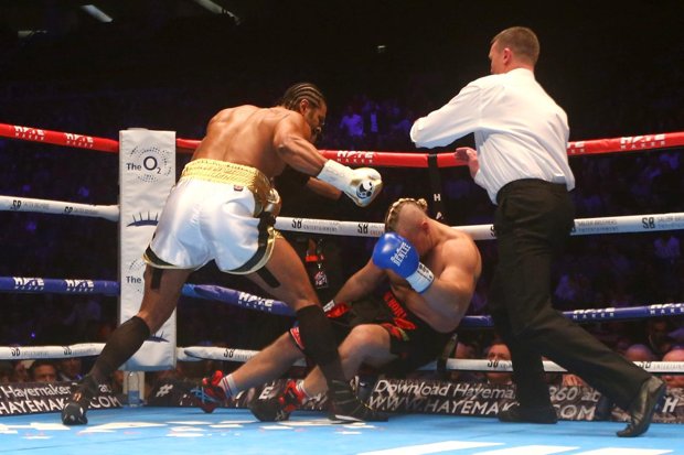 Haye sent De Mori to the canvas in the first round in a straightforward comeback victory
Charlie Crowhurst  Getty Images