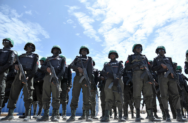 A section of seventy Nigeria Formed Police Unit officers. Source AMISOM Public Information  flickr