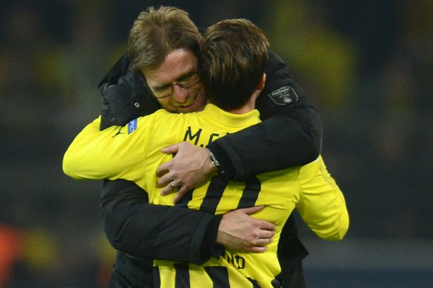 Jurgen Klopp and Mario Gotze