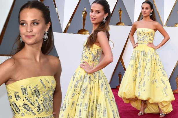 Actress Alicia Vikander attends the 88th Annual Academy Awards at Hollywood & Highland Center