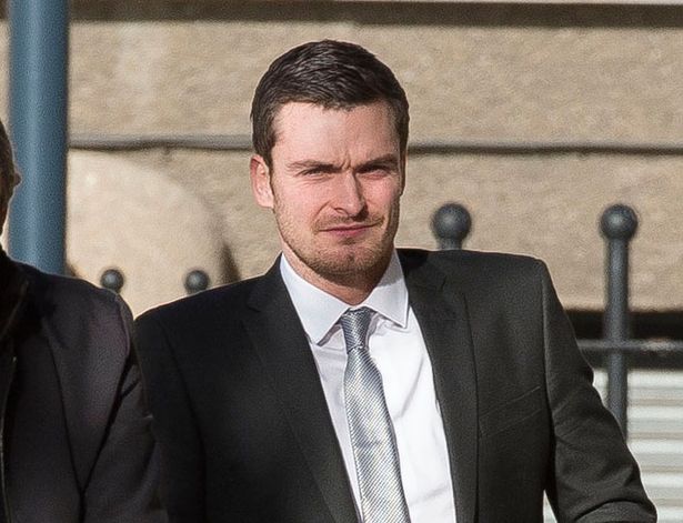 Adam Johnson arriving Bradford Crown Court