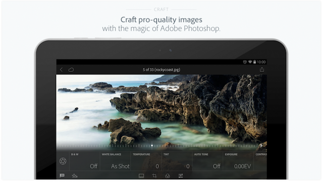 Lightroom on Android 2.0 is the World's First End-to-End Mobile RAW Photo App