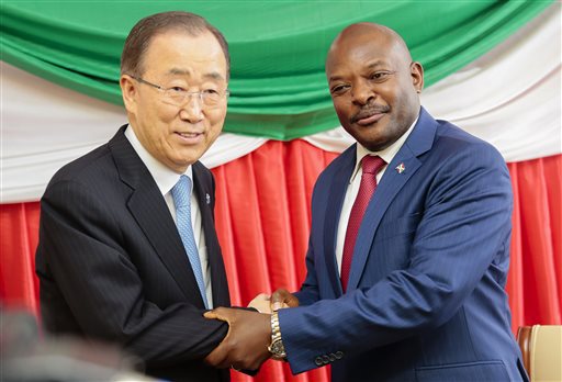 Ban Ki-moon Pierre Nkurunziza