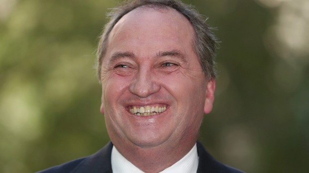 Agriculture Minister Barnaby Joyce addresses the media during a press conference at Parliament House in Canberra