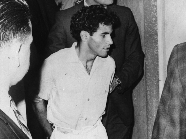 Sirhan Sirhan charged with the assassination of Senator Robert Kennedy during a campaign stop in California is the subject of intensive investigation by the U.S.Government after an Arab government provided new evidence about his identity. (credit Key