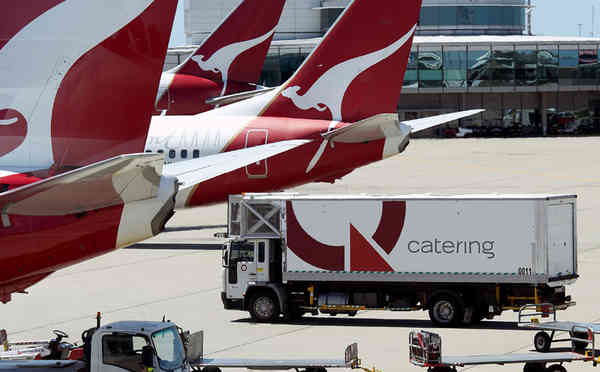 Qantas has announced a profit of $A688million in the first six months of the financial year