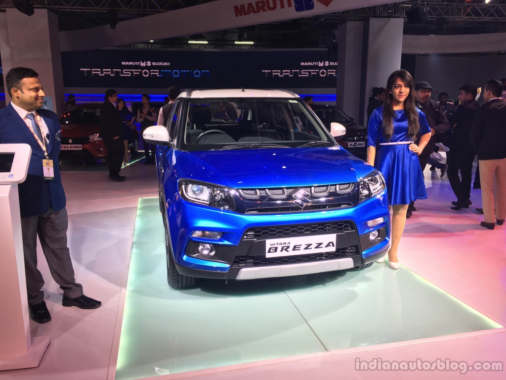 Maruti Vitara Brezza front live Auto Expo 2016