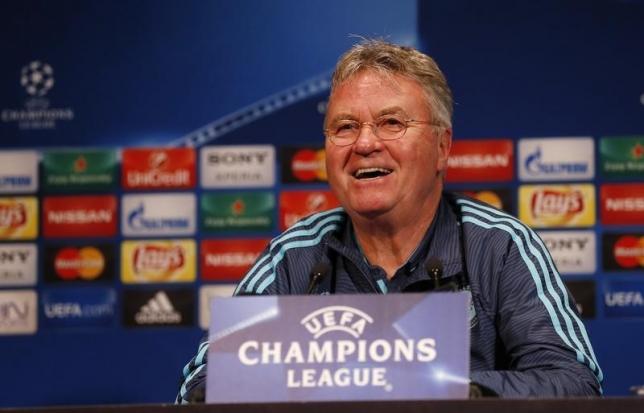 Chelsea manager Guus Hiddink during the press conference. REUTERS  Lee Smith