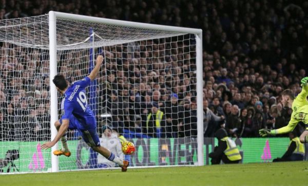 Chelsea's Diego Costa scores a goal during the