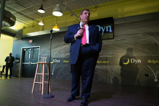 Chris Christie got down on his knees to beg for a woman's vote in the New Hampshire Primary