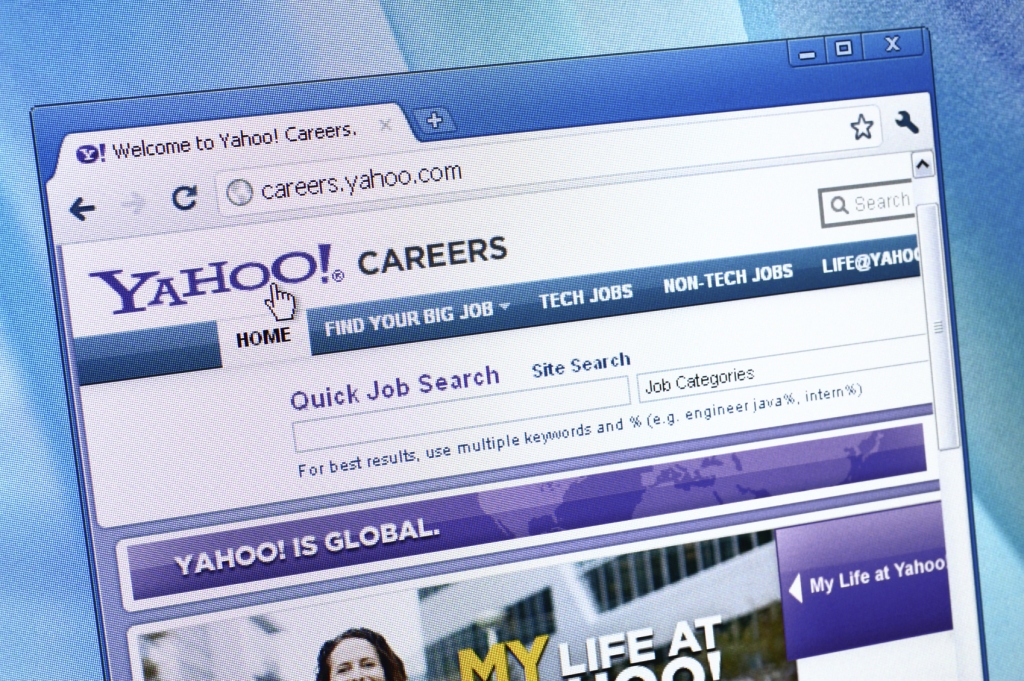 Yahoo Careers Web page