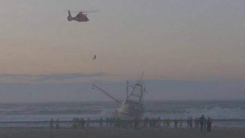 Coast Guard rescue boat capsizes off NYC; crew swims to safety