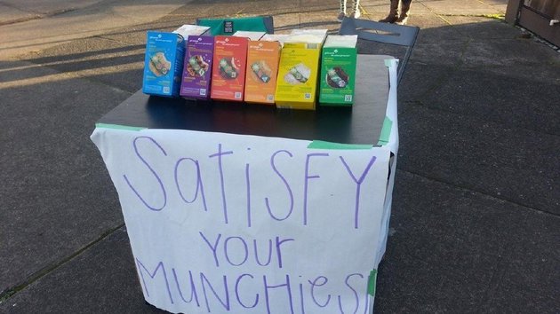 Corry Young  KATU A girl scout reportedly topped her sales goal after setting up a cookie booth