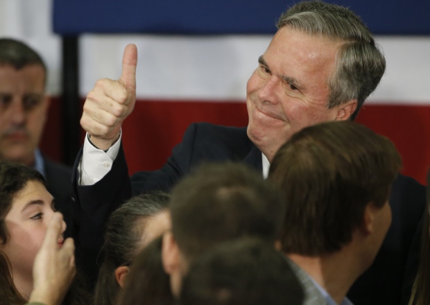 Republican presidential candidate former Florida Gov. Jeb Bush meets with supporters at his South Carolina Republican presidential primary rally in Columbia on Saturday