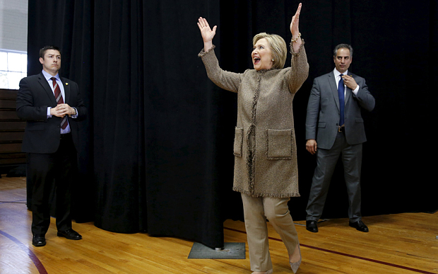 Democratic presidential candidate Hillary Clinton speaks at a rally at Texas Southern University Saturday in Houston