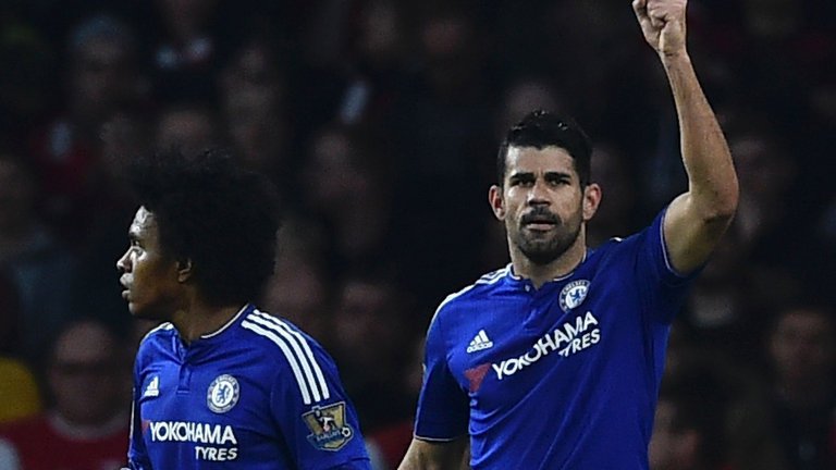 Diego Costa celebrating his goal