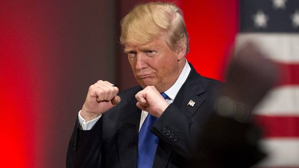 Donald Trump comes out fighting at his own event in Iowa