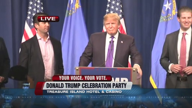 Donald Trump makes victory speech in NV                      KTNV